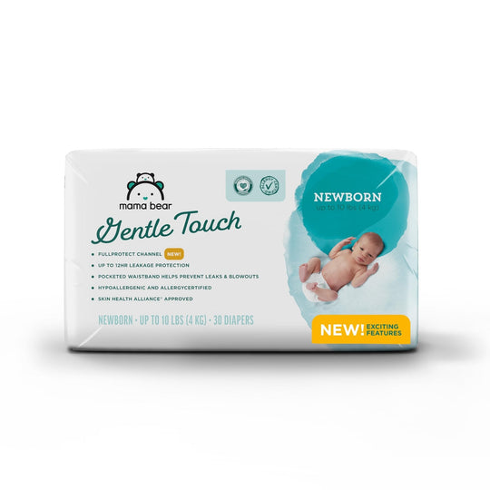 Amazon Brand - Mama Bear Gentle Touch Diapers, Size 5, 132 Count (4 packs of 33)