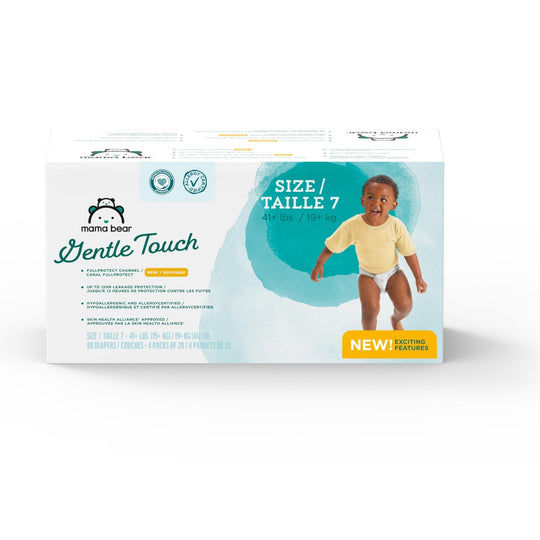 Amazon Brand - Mama Bear Gentle Touch Diapers, Size 5, 132 Count (4 packs of 33)