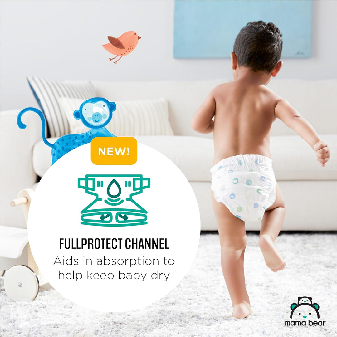 Amazon Brand - Mama Bear Gentle Touch Diapers, Size 5, 132 Count (4 packs of 33)