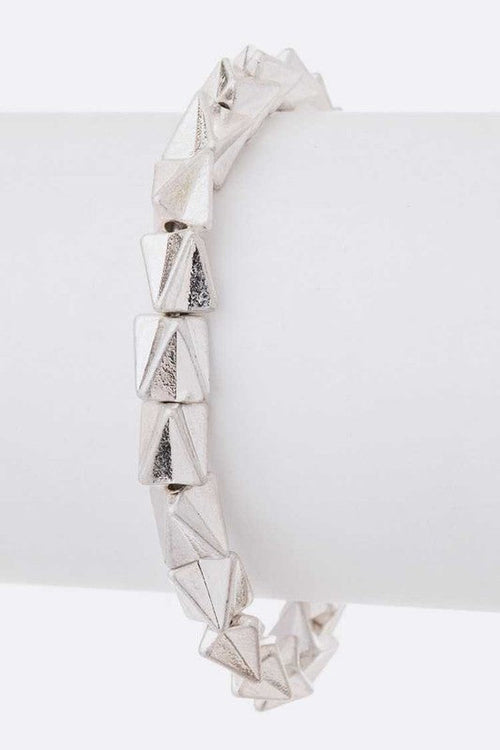 Arrowhead Nugget Stretch Bracelet Gold Beaded Women