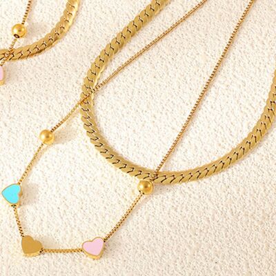 18K Gold-Plated Double Layered Necklace