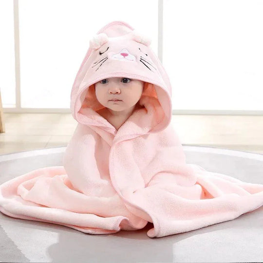 Baby Hooded Bath Towels Cartoon Animal Newborn Soft Towel Blanket Toddler Bathrobe Warm Sleeping Swaddle Wrap for Boys Girls