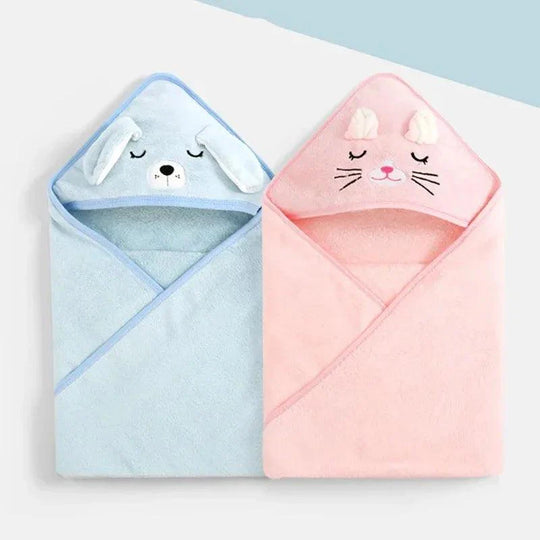 Baby Hooded Bath Towels Cartoon Animal Newborn Soft Towel Blanket Toddler Bathrobe Warm Sleeping Swaddle Wrap for Boys Girls