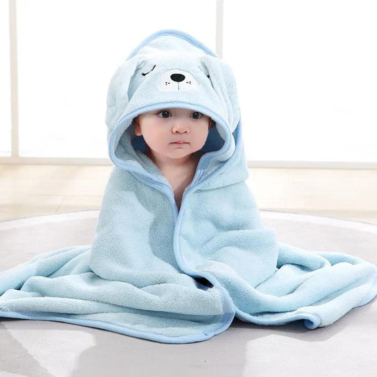 Baby Hooded Bath Towels Cartoon Animal Newborn Soft Towel Blanket Toddler Bathrobe Warm Sleeping Swaddle Wrap for Boys Girls