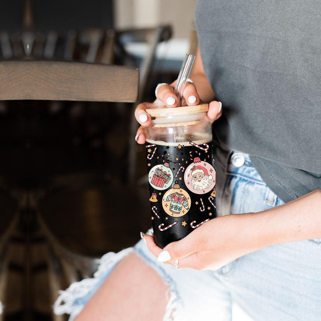 Balls Deep 17oz Christmas Mug Funny Holiday Cup With Ornament Design Humorous Seasonal Drinkware