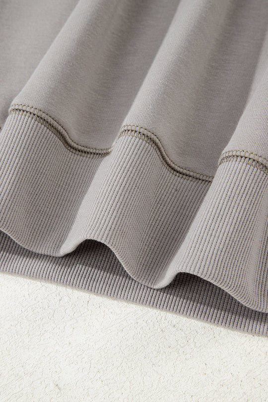 Western Aztec Embroidered Sleeve V-Neck Sweatshirt