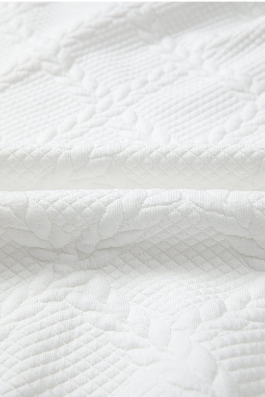 Cable Lattice Textured Kangaroo Pocket Hoodie