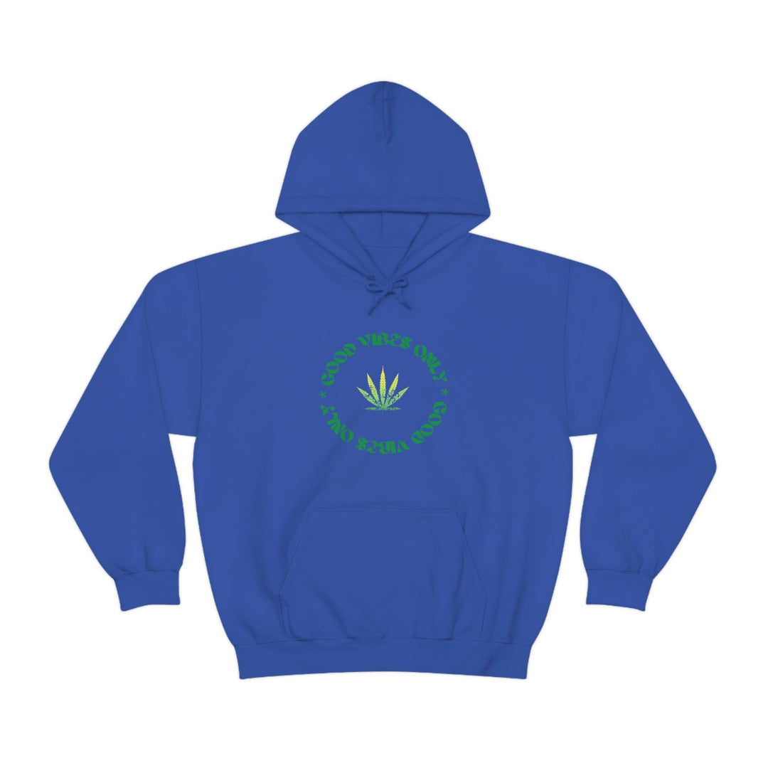Good Vibes Only Hoodie Weed Emblem