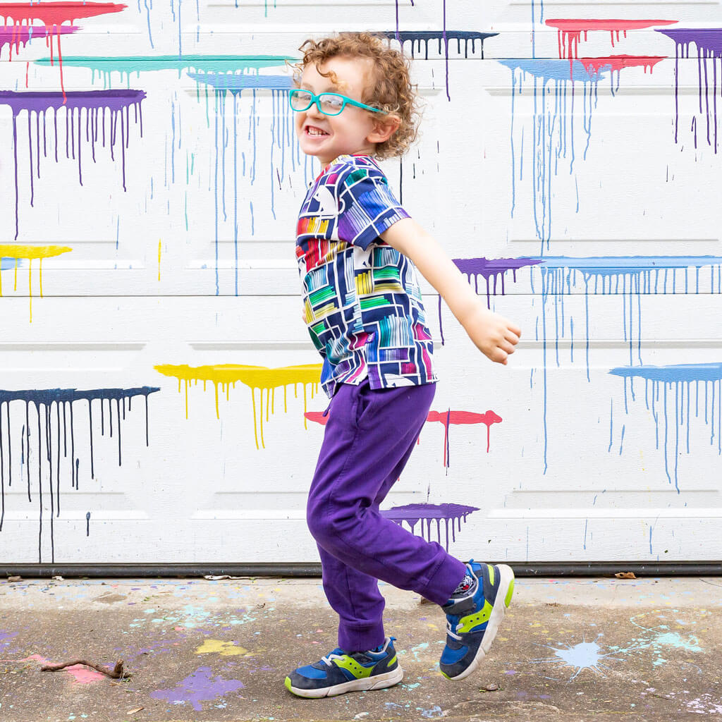 "Check Meowt" Rainbow Books & Cats Henley Short Sleeve Tee