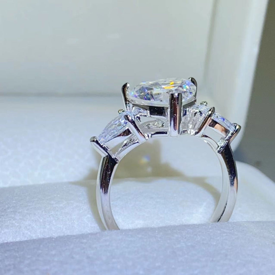 3 Carat Moissanite Sterling Silver Ring