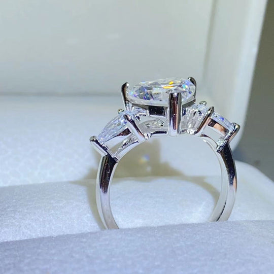3 Carat Moissanite Sterling Silver Ring