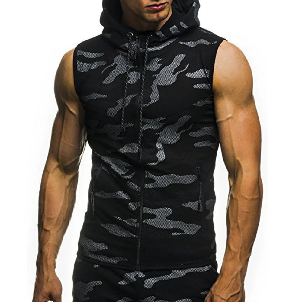 Camouflage Sleeveless Shirt