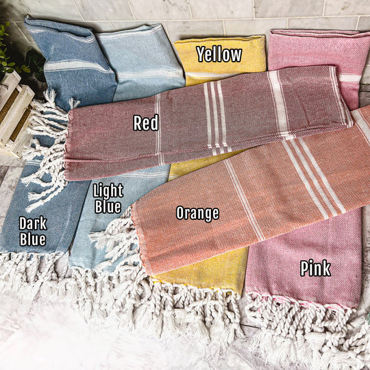 Turkish Hand Towel Oversized 100% Cotton Peshtemal Lightweight Absorbent