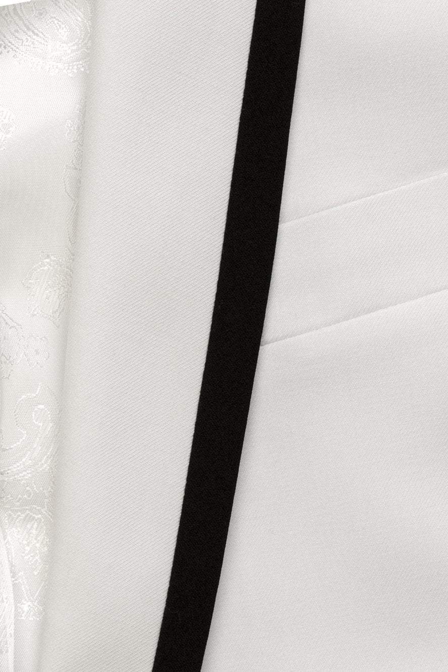 "Crew" White Tuxedo Jacket Shawl (Separates)