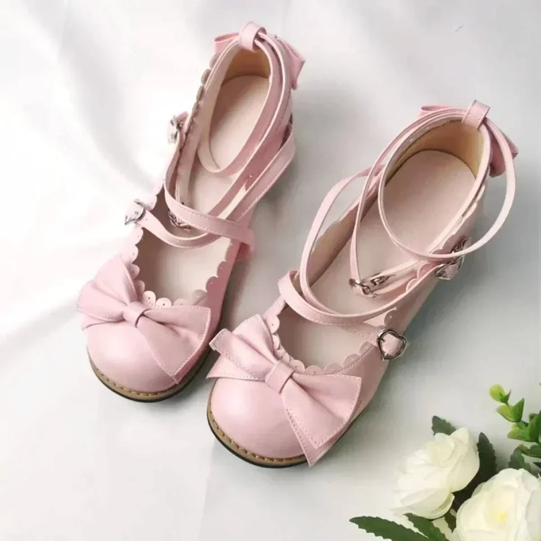 Cute Cross-Strap Flats - Princess Party Shoes