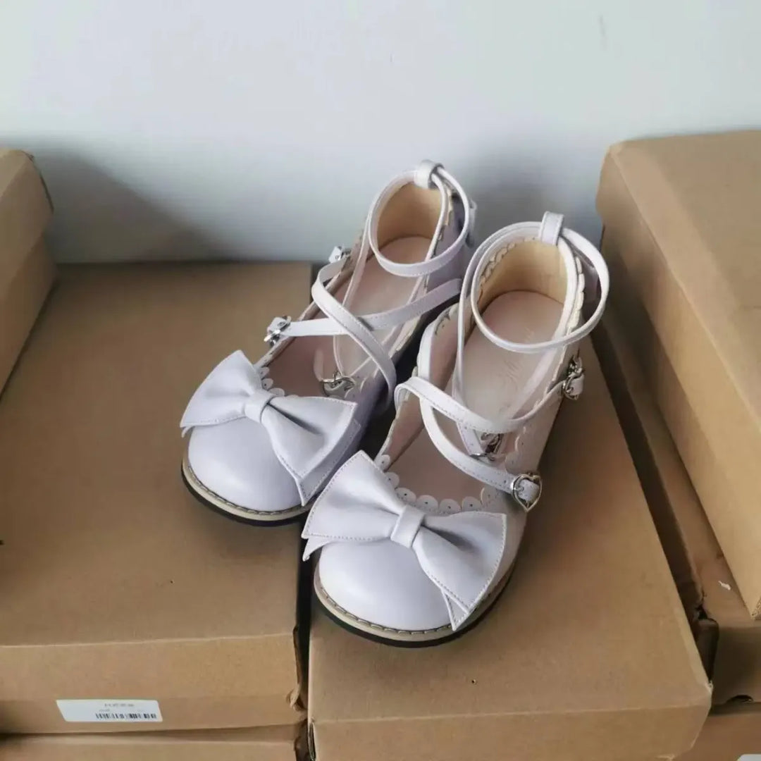 Cute Cross-Strap Flats - Princess Party Shoes