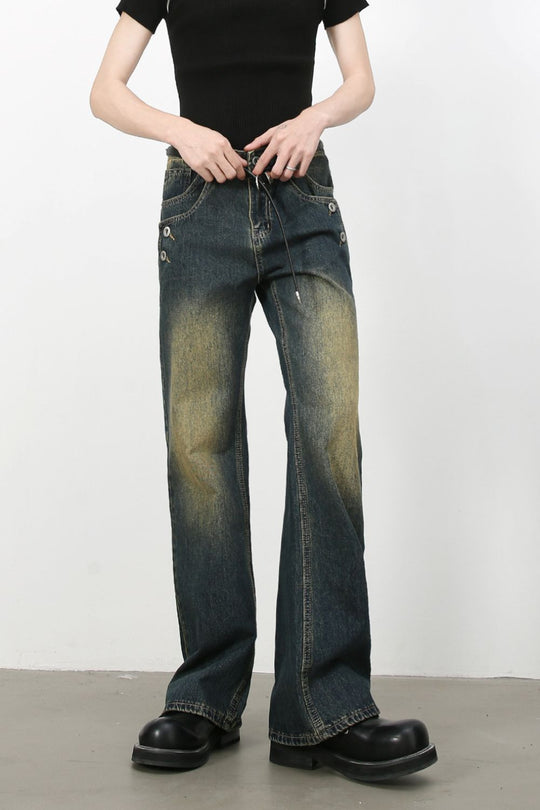 Men's Bootcut Jeans with Pockets