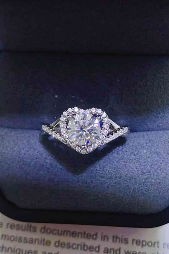 1 Carat Moissanite 925 Sterling Silver Ring