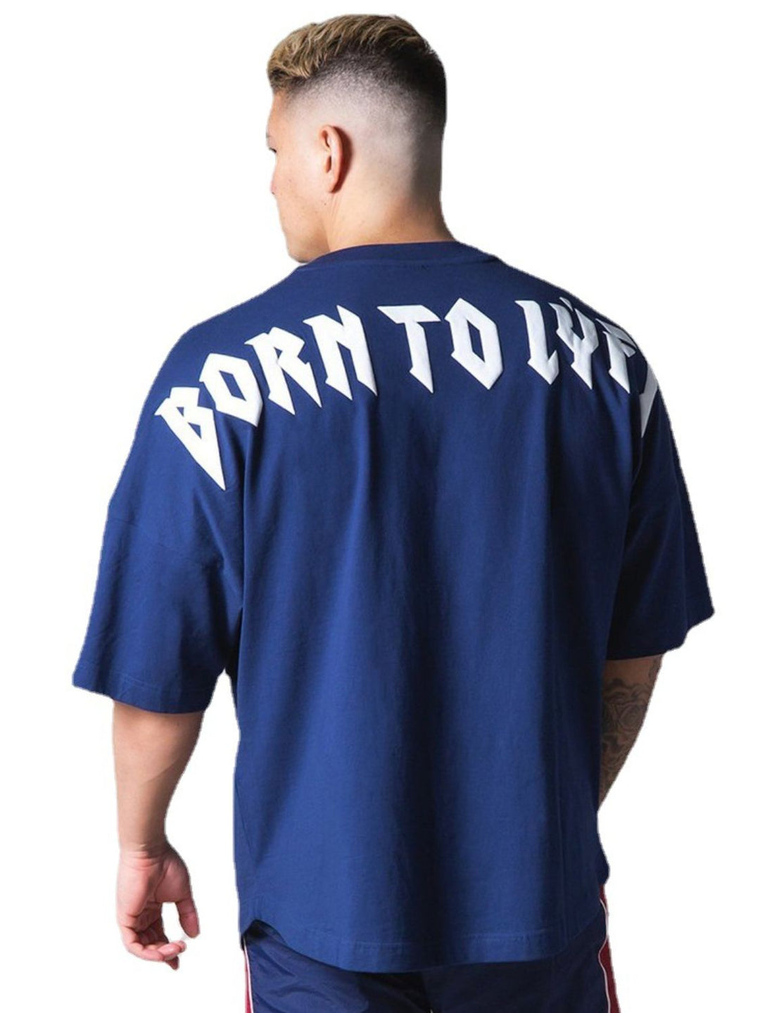 Men's Plus Size Letter Round Neck Half Sleeve T-Shirt