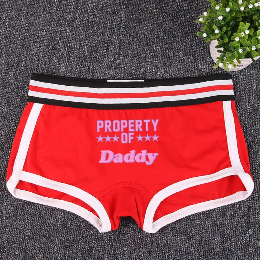 "PROPERTY OF DADDY" BoyShort - Cute Cotton Women's Underwear