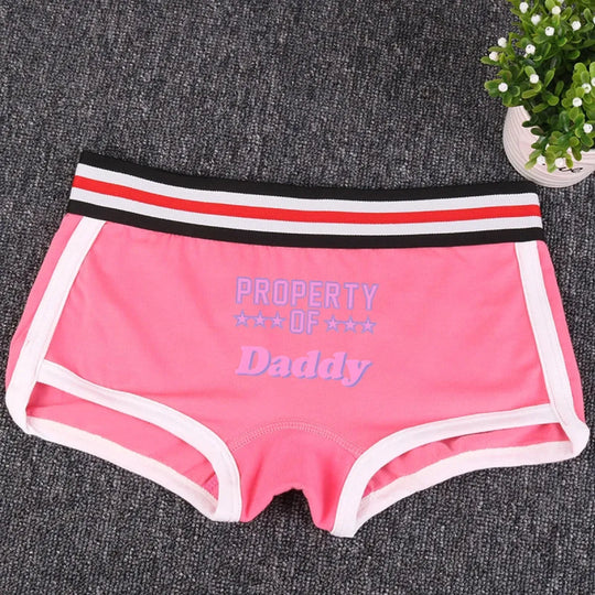 "PROPERTY OF DADDY" BoyShort - Cute Cotton Women's Underwear