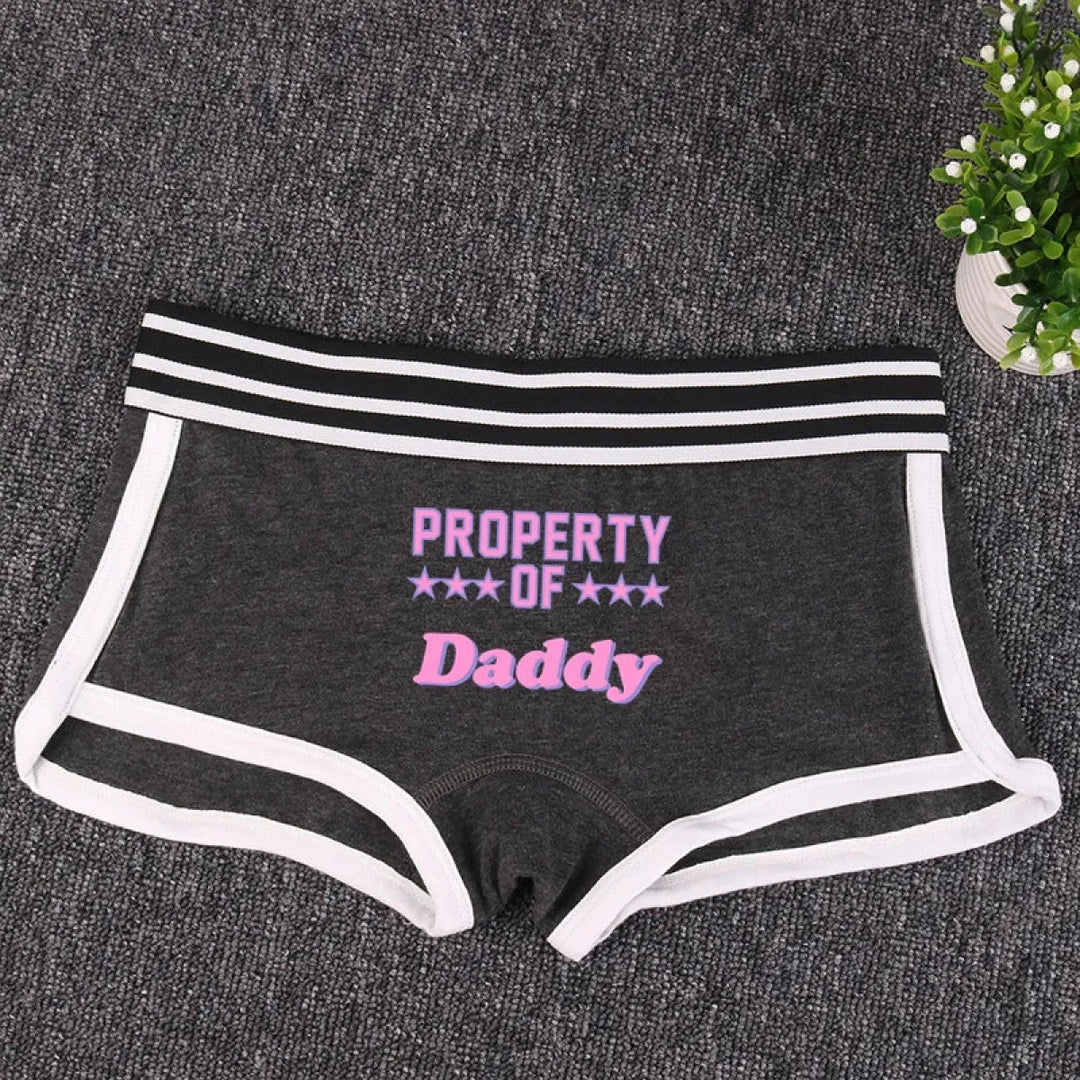 "PROPERTY OF DADDY" BoyShort - Cute Cotton Women's Underwear