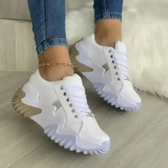 Platform Vulcanized Sneakers - Breathable Shoes | Femstylo