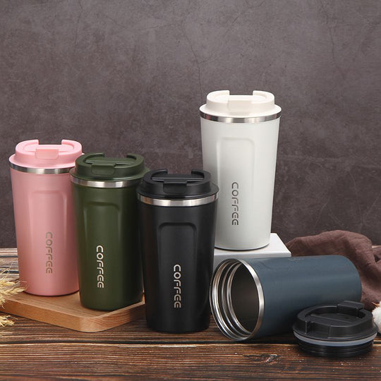 12 oz Stainless Steel Vacuum Insulated Tumbler - Coffee Travel Mug Spill Proof with Lid - T hermos Cup for Keep Hot/Ice Coffee; Tea and Beer