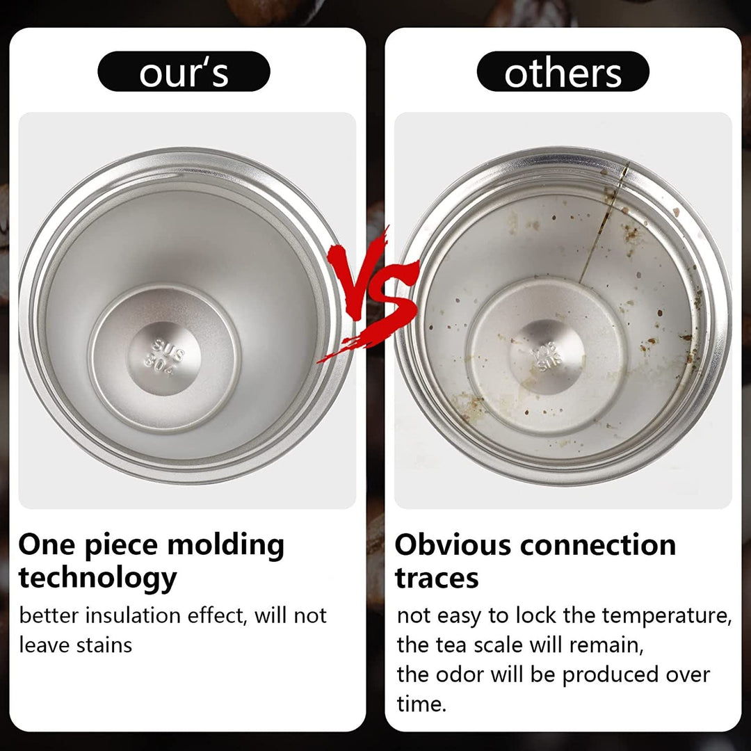 12 oz Stainless Steel Vacuum Insulated Tumbler - Coffee Travel Mug Spill Proof with Lid - T hermos Cup for Keep Hot/Ice Coffee; Tea and Beer