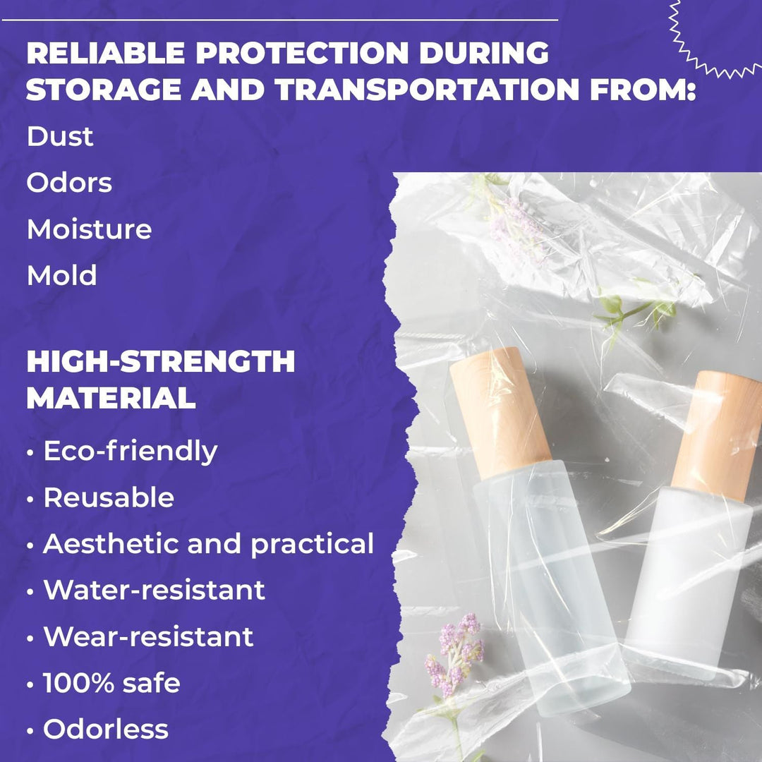 Clear Drawstring Bag, 5 x 8 Inches. Pack of 1000 Clear Plastic Drawstring Bags. 2 Mil Drawstring Clear Plastic Bags. Waterproof Clear Plastic Bags Drawstring for Cosmetics, Toiletries