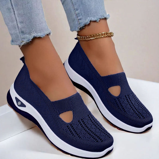 Mesh Flats Shoes Fashion Breathable Non-slip Soft Bottom Casual Shoes For Women