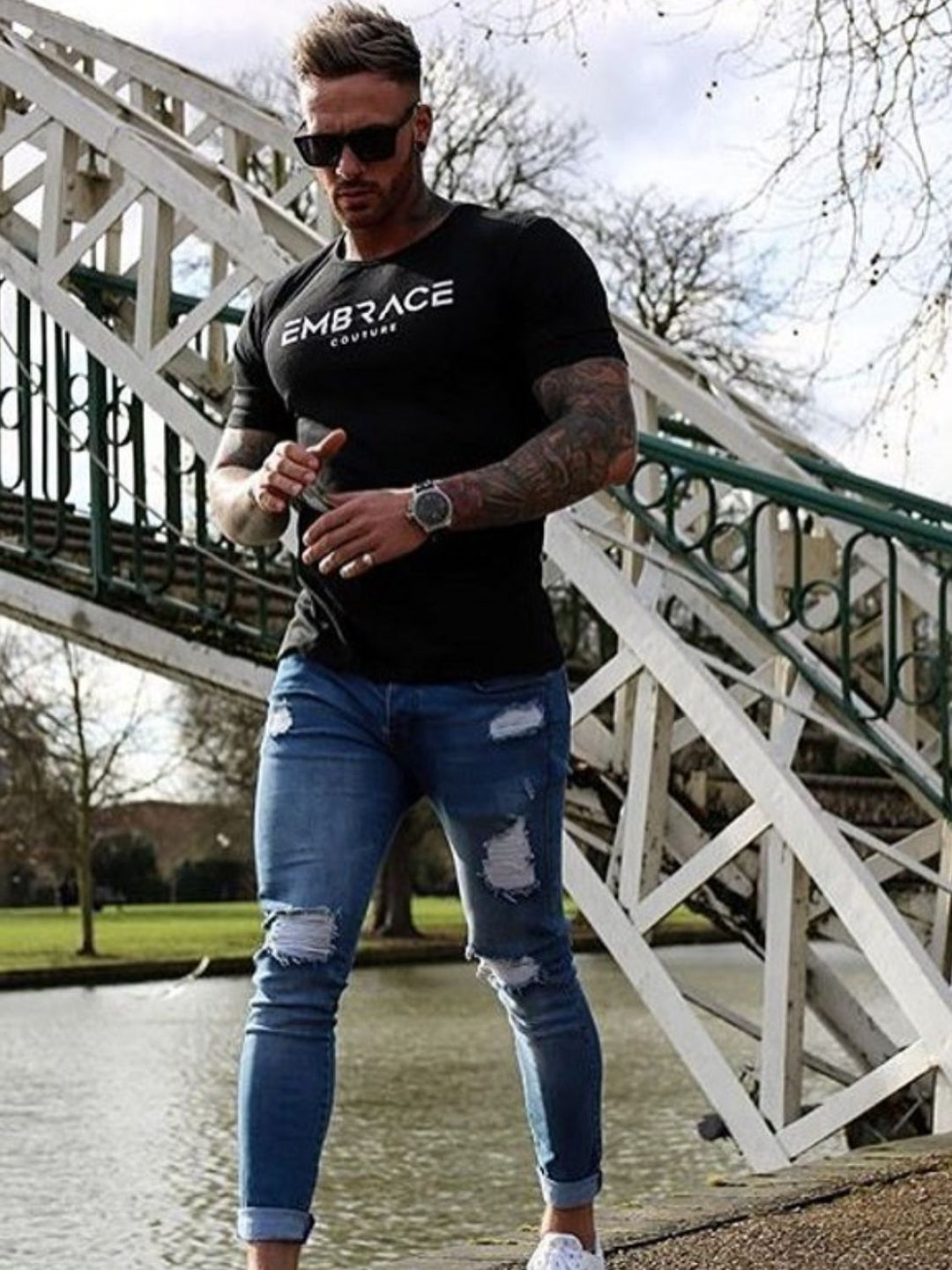 Men's Letter Graphic Round Neck Short Sleeve T-Shirt