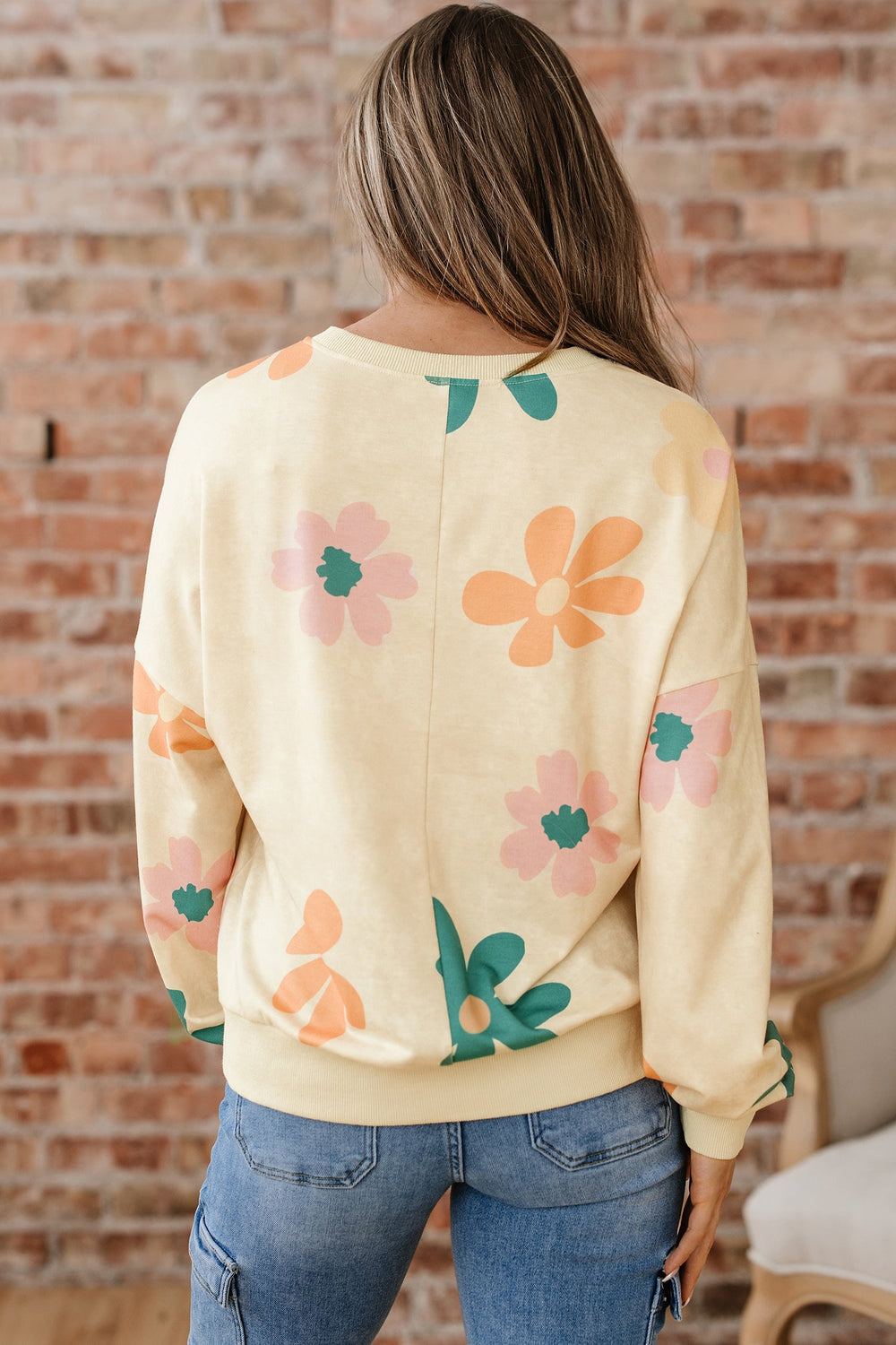 Floral Mineral Wash French Terry Sweatshirt