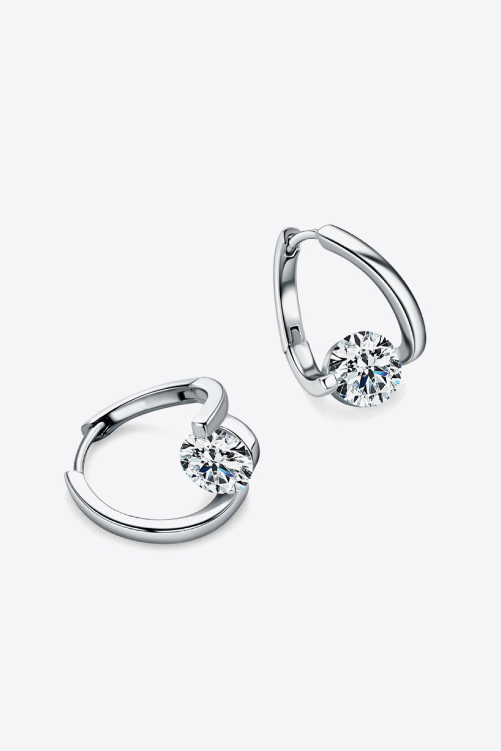 2 Carat Moissanite Sterling Silver Earrings