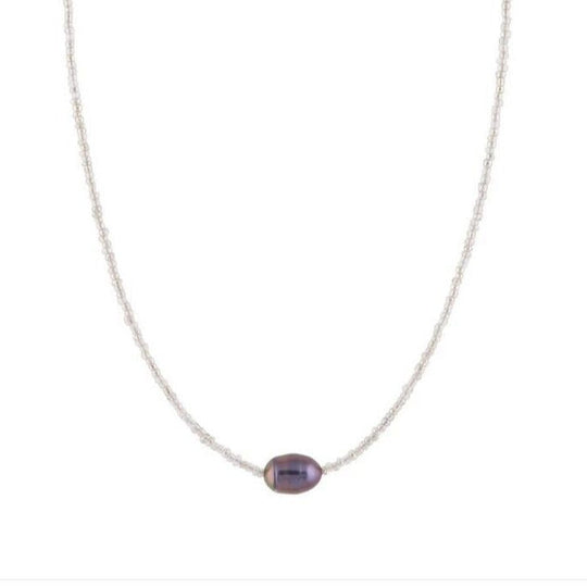 Artistic Vintage Bead Necklace Natural Freshwater Pearl