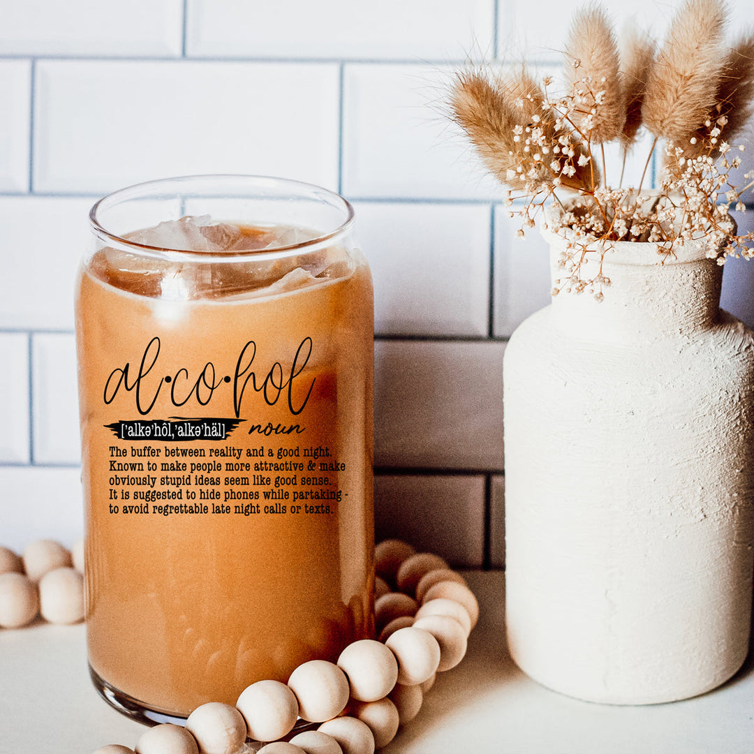 17oz Glass Tumbler With Bamboo Lid And Straw Reusable Insulated Cup For Coffee Tea Beer