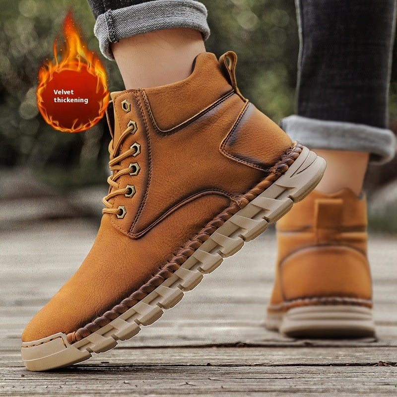 Men's Striders Autumn And Winter Velvet Thermal Wear-resistant Leisure