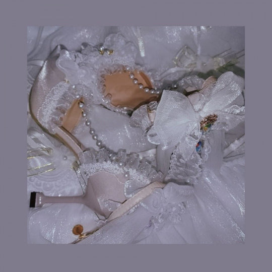 Embroidered Lolita Style Pointed Toe Wedding High Heels Europe And America