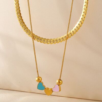 18K Gold-Plated Double Layered Necklace