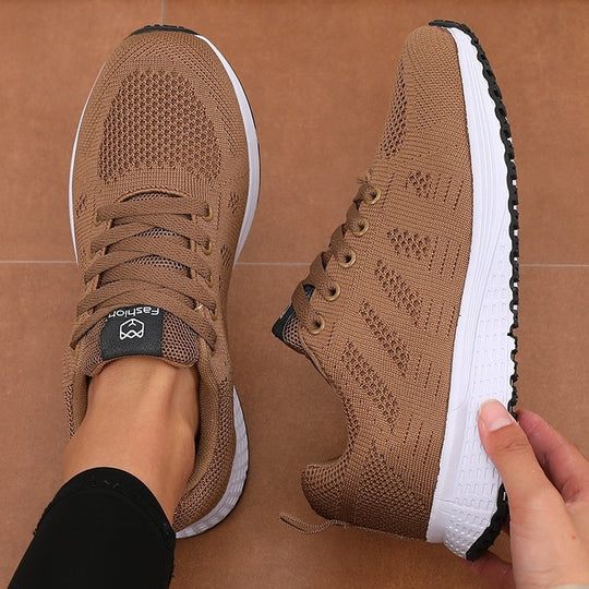 Plus Size Spring And Autumn Sneakers Women's Fly-kit Mesh Women's Shoes