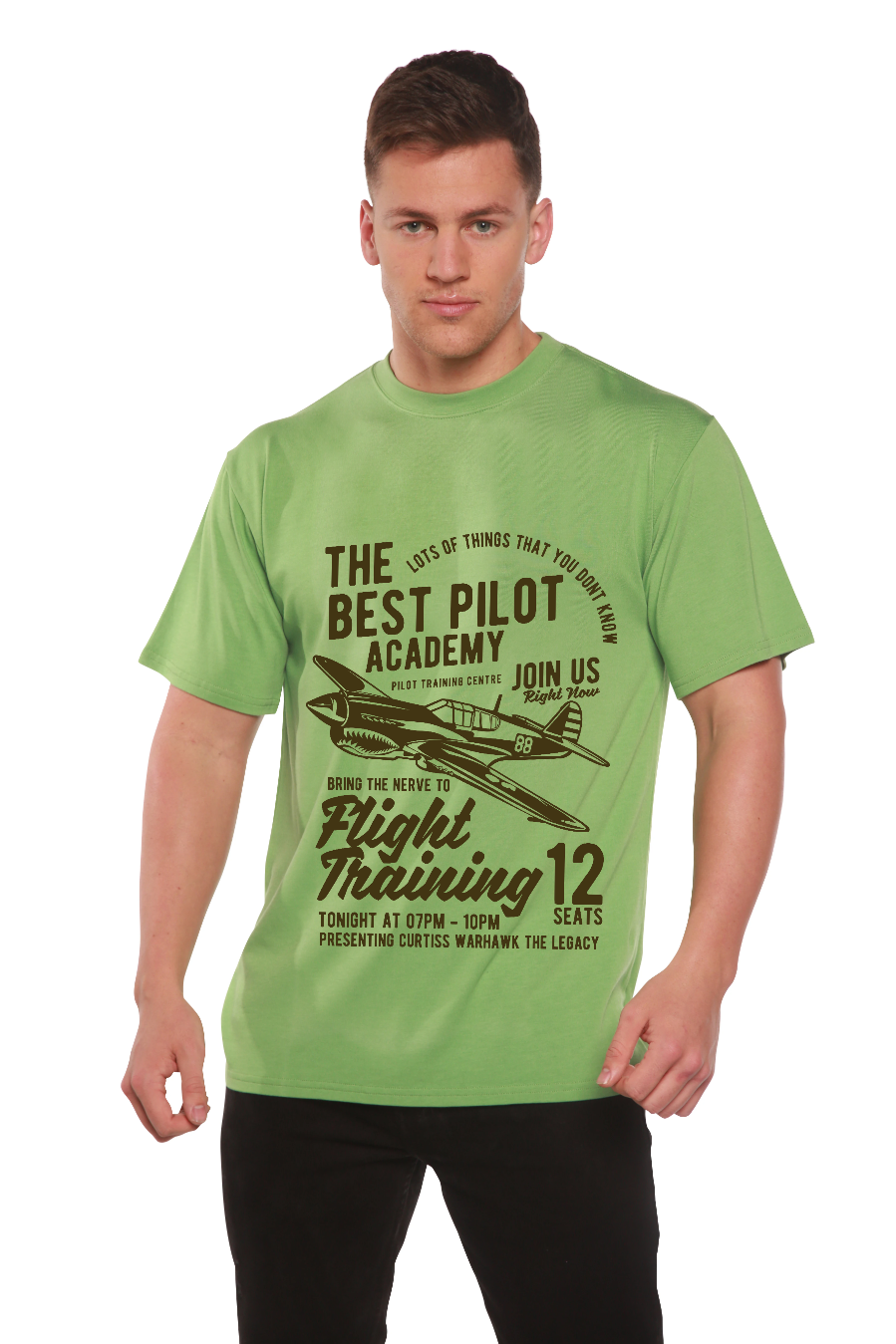 Flight Training Men's Bamboo Viscose/Organic Cotton Short Sleeve Graphic T-Shirt