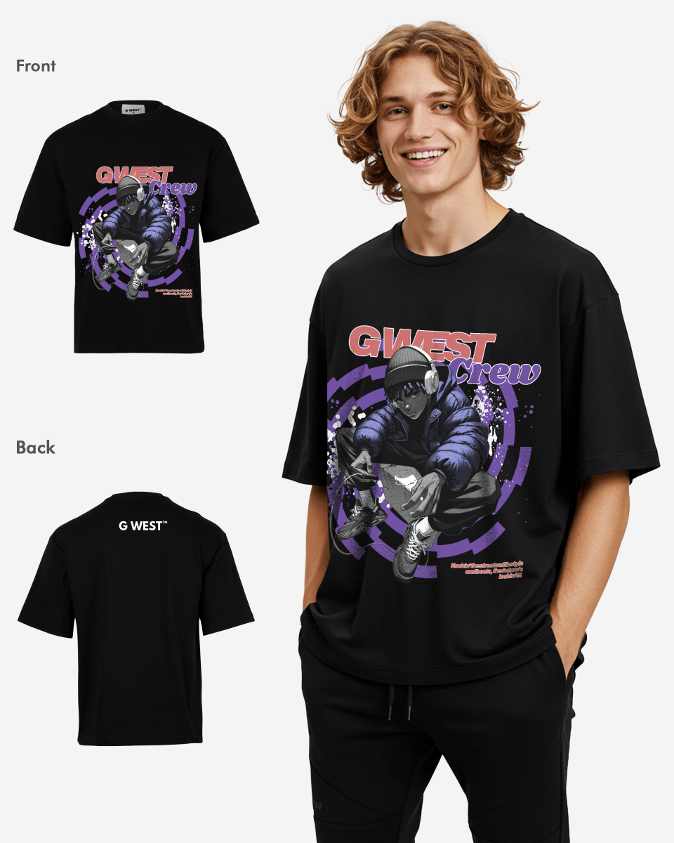 G-West G WEST CREW OVERSIZED T-Shirt Mens