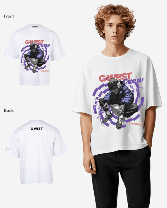 G-West G WEST CREW OVERSIZED T-Shirt Mens