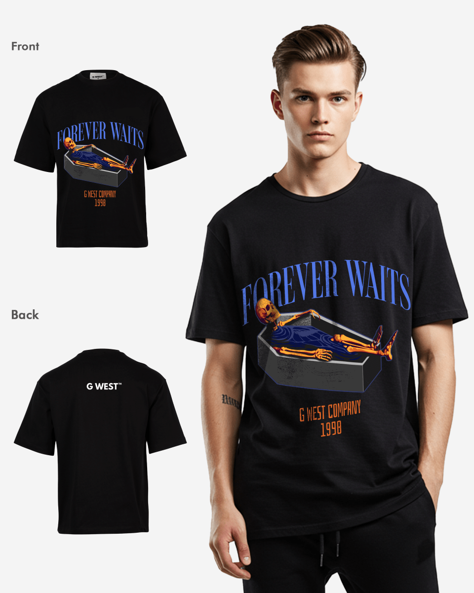 G-WEST Forever Waits Oversized T-Shirt Mens