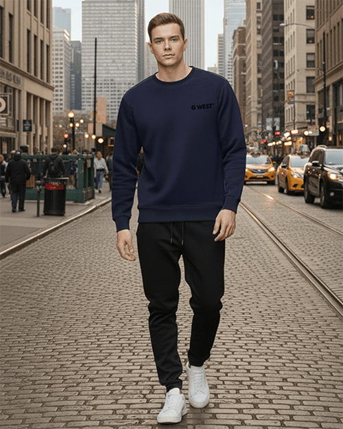 G-West G West Vinyl Zombie Heavy Premium Crewneck Mens