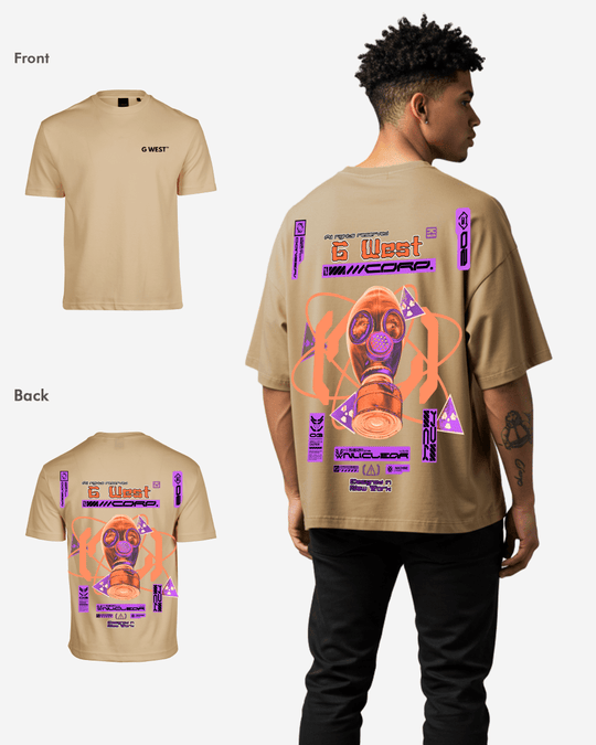 G-West G West Gas Helmetlife Style Oversized T-Shirt Mens