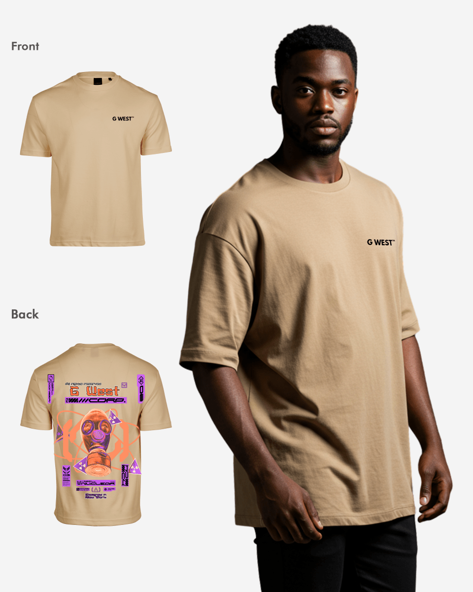 G-West G West Gas Helmetlife Style Oversized T-Shirt Mens