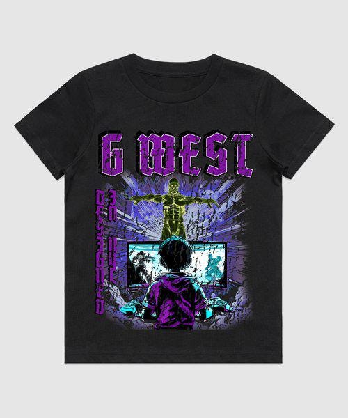 G-West G West Kids Game Of G Purple T-Shirt Mens