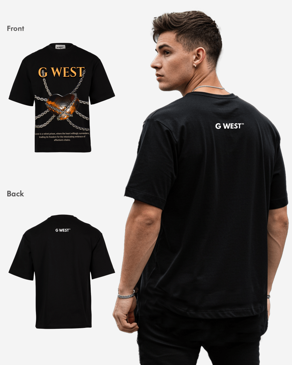 G-WEST Locked in Love Oversized T-Shirt Mens