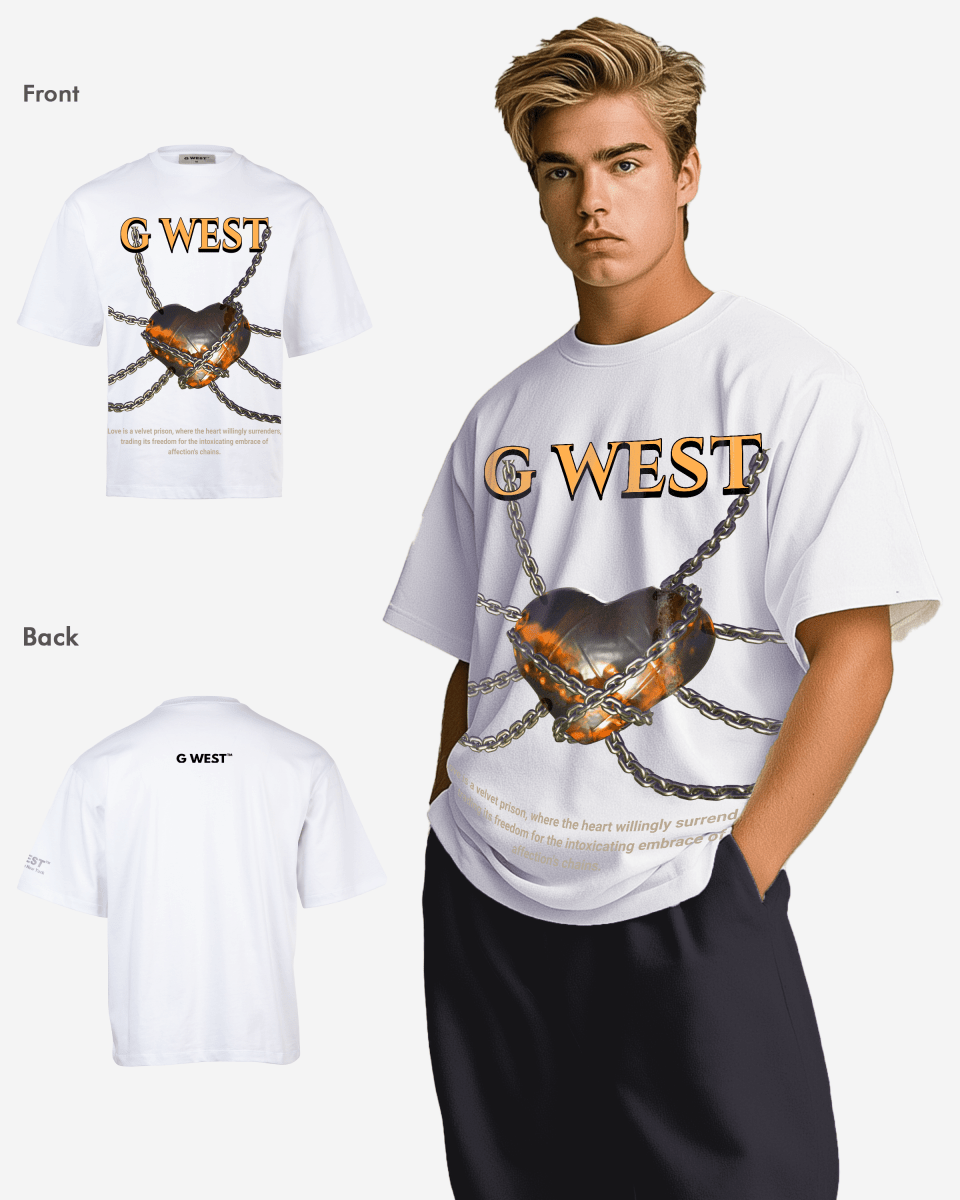 G-WEST Locked in Love Oversized T-Shirt Mens